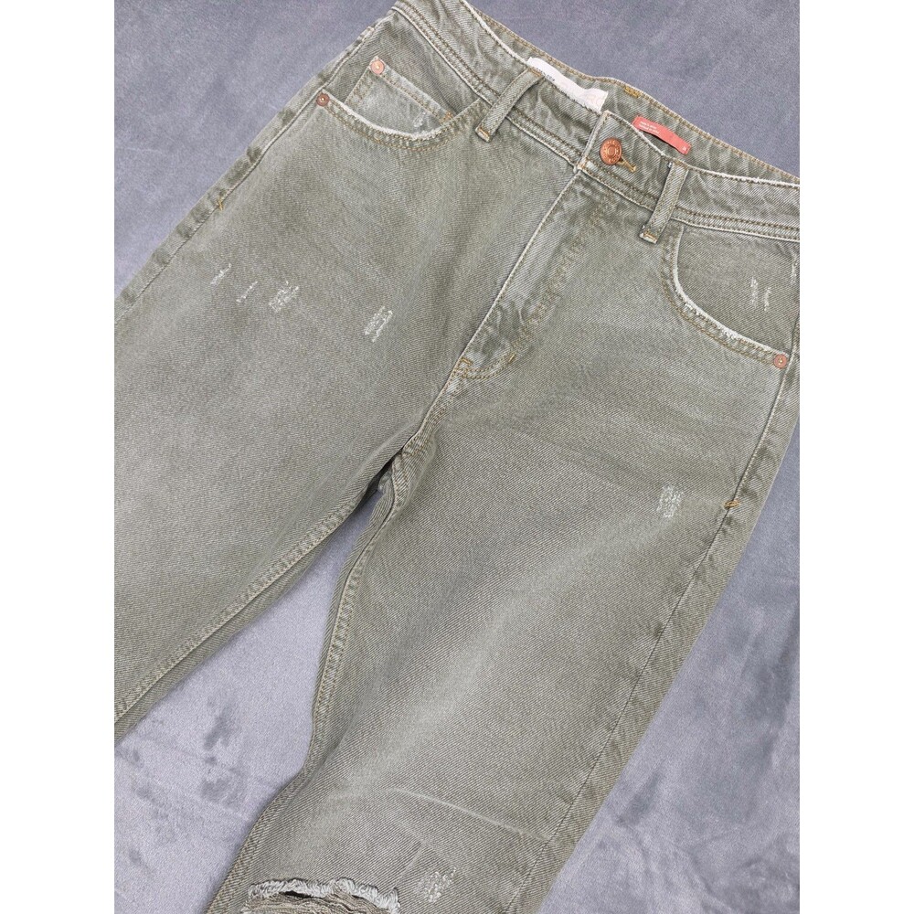 Anthropologie Pilcro Distressed Straight Leg Jeans Gray Size 24